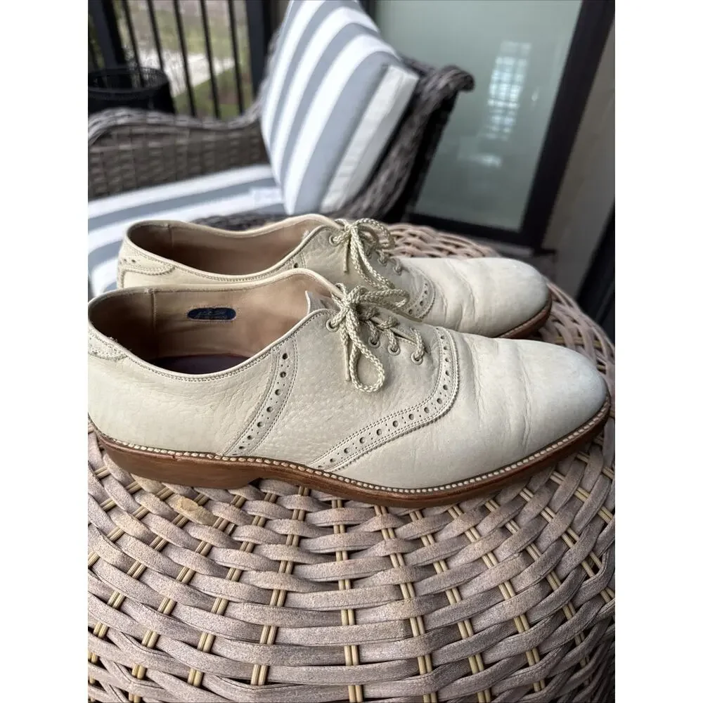 Allen Edmonds Odessa 7034 Oxford Shoes 11 C Light Tan Ostendo Leather USA